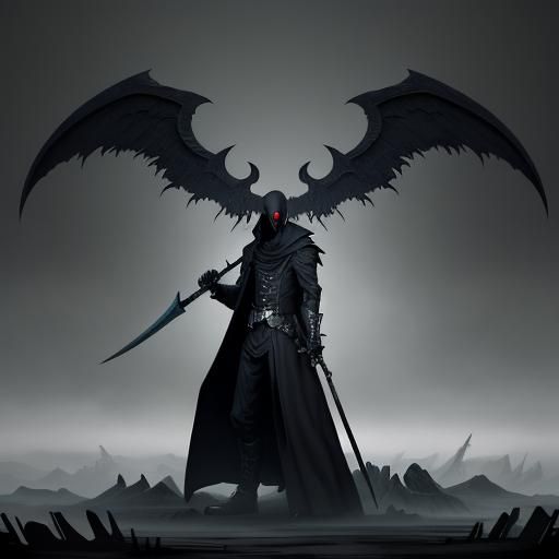 Grim Reaper with Scythe Fantasy Concept Art
