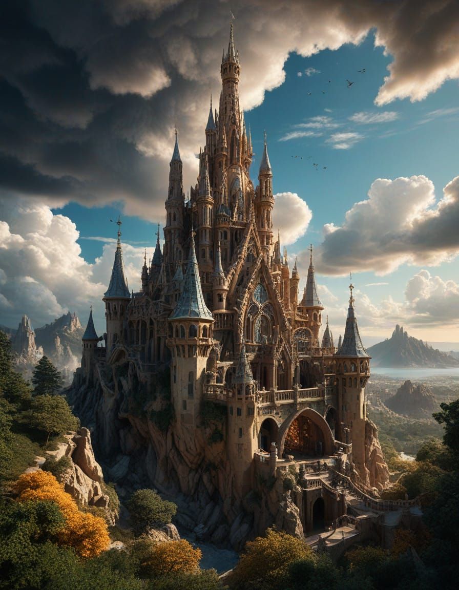 Ethereal Volcano Erupts Amidst Turbulent Storm