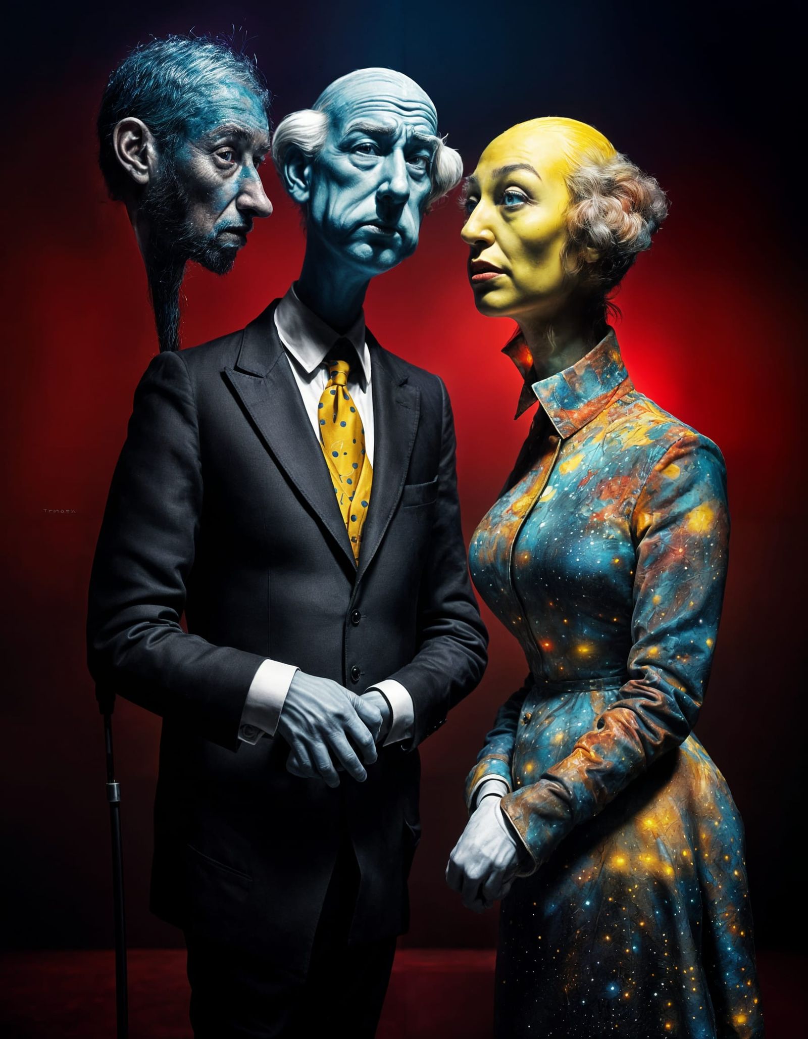 Abstract Rock Singers in Hyperdetailed Digital Art