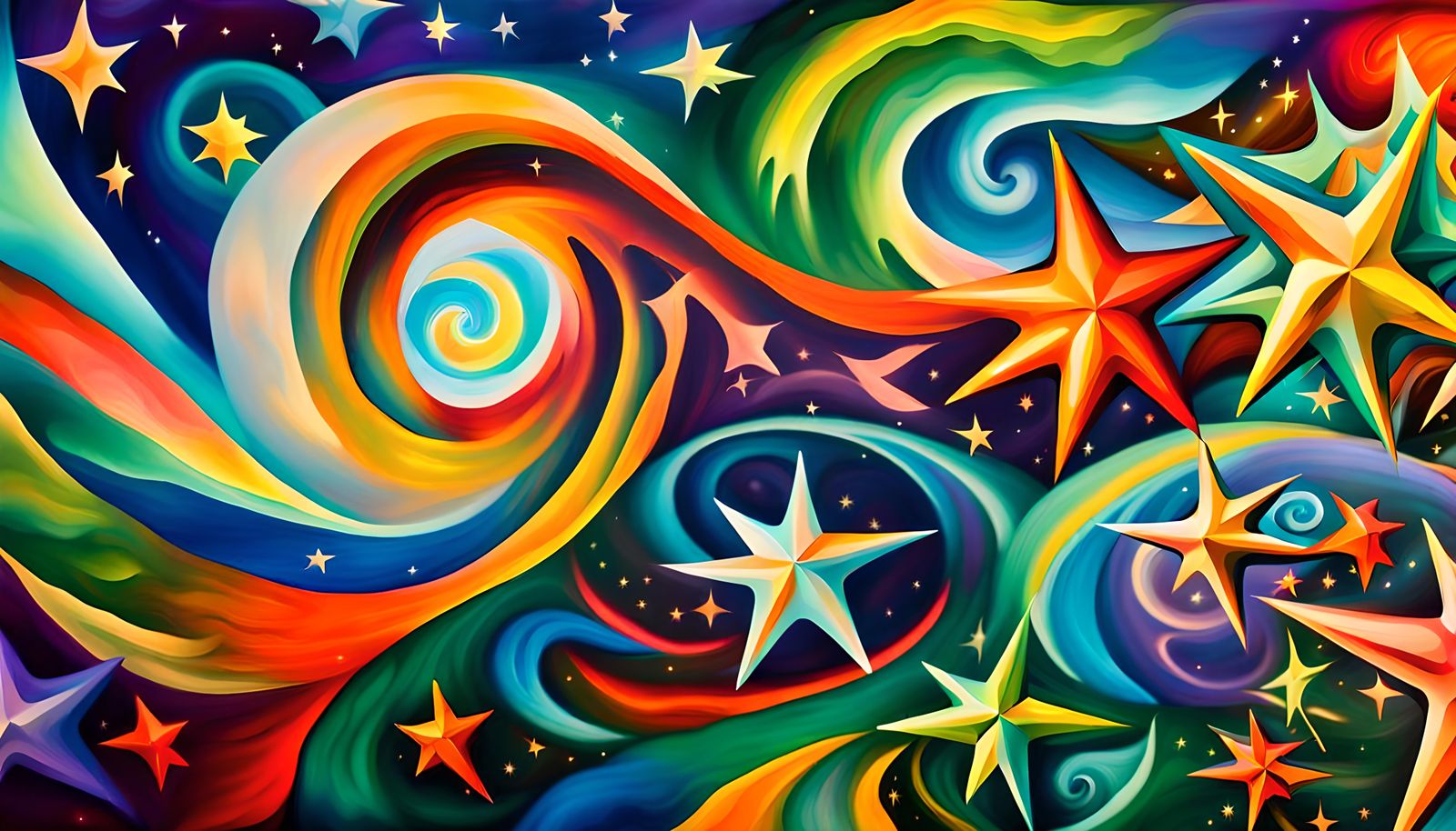 Iridescent Stars in Electromagnetic Plasma Maelstrom