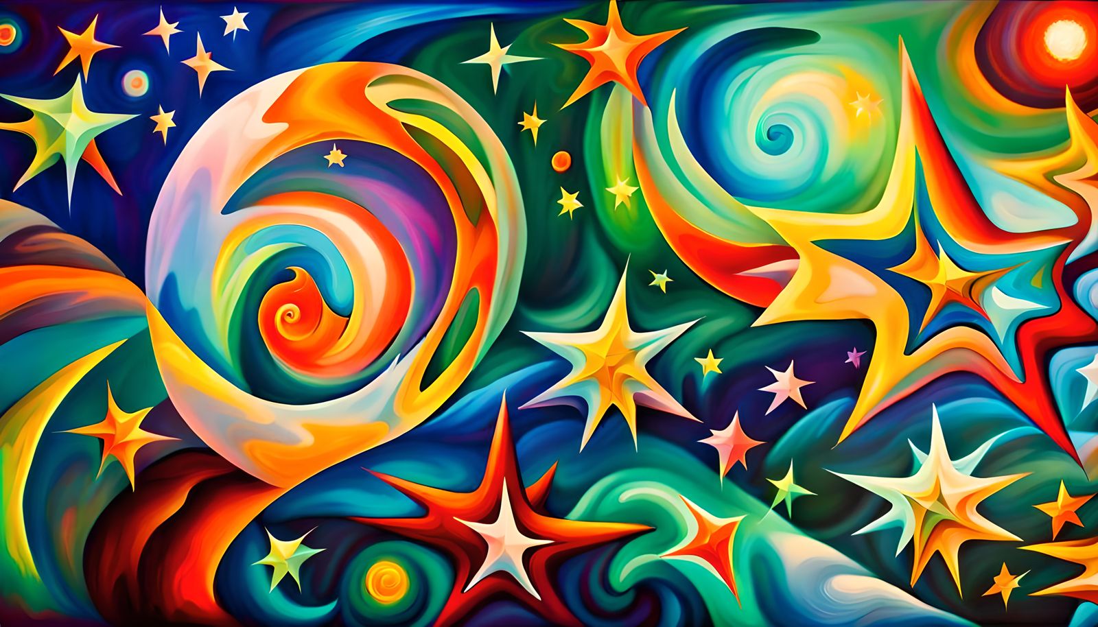 Iridescent Stars Swirling in Electromagnetic Field