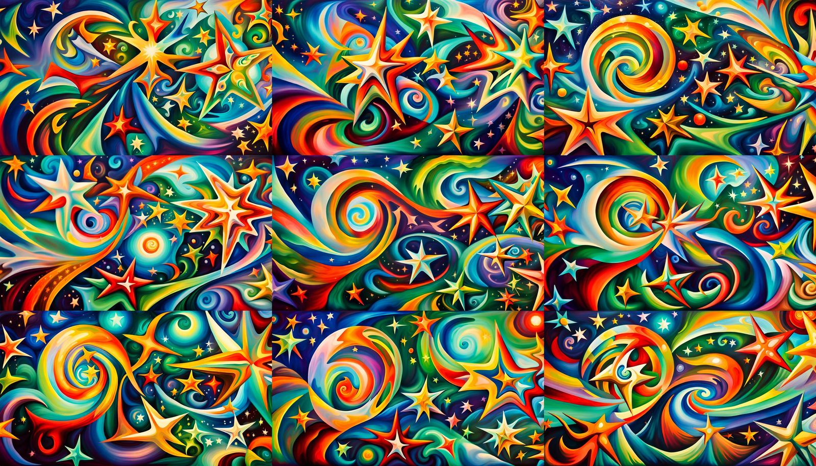 Iridescent Stars in Electromagnetic Plasma Maelstrom