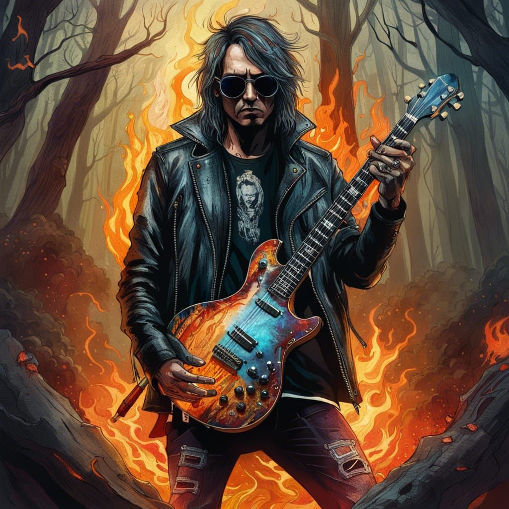 Werewolf Rock Star Album Cover Art