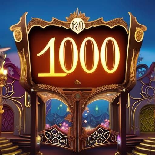 Fairycore Sign Celebrating 1000 in Art Nouveau Style