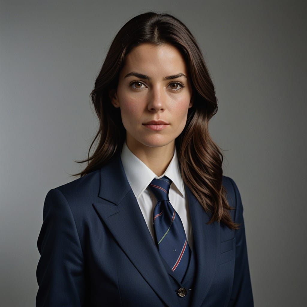 Elegant Professional Woman in a Statement Business Suit