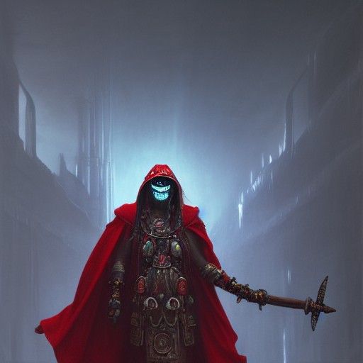 Masked Shaman in Red Cloak, Baroque Art