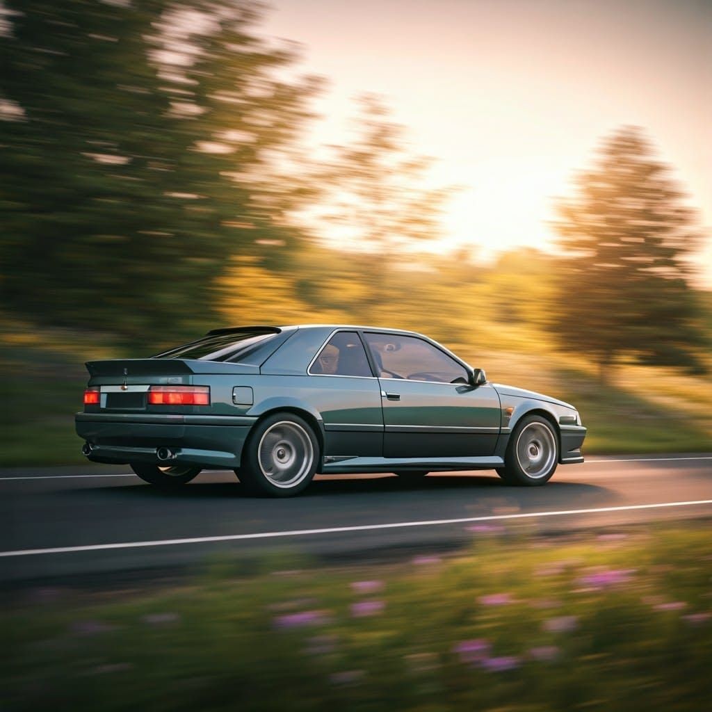 Aerodynamic 2000 Renault 25 Hypercar Speeds Through Vercors....