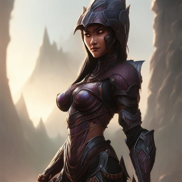 Scorpion Woman in Carapace Armor: Fantasy Art