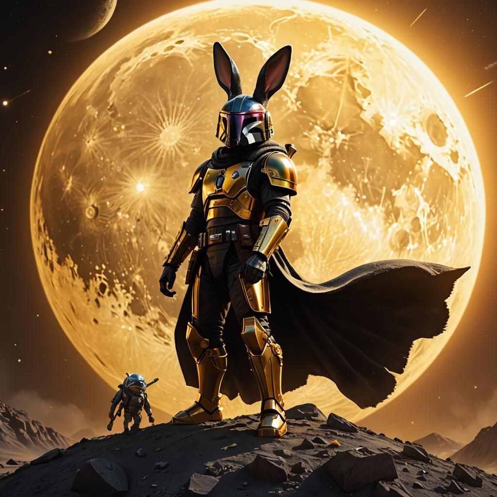 Black Rabbit Bounty Hunter on the Moon