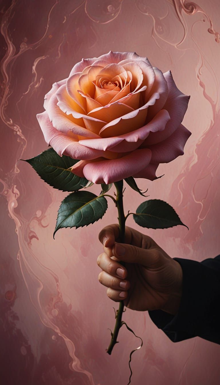 Vibrant Surreal Rose Blooms in a Dreamlike Close-up