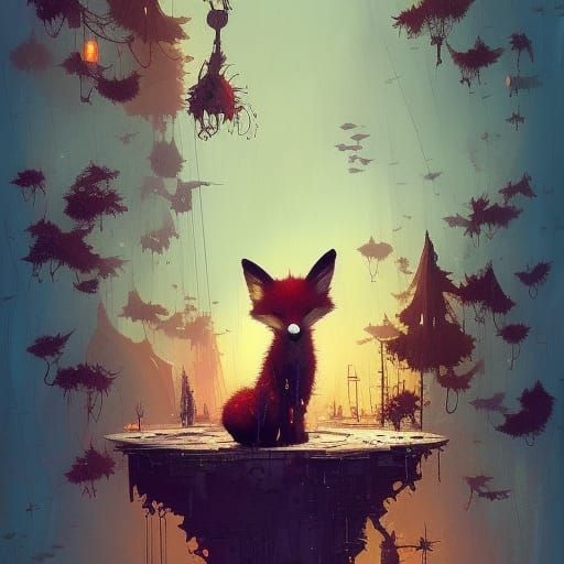 Adorable Fox in Hyperrealistic Fantasy Art