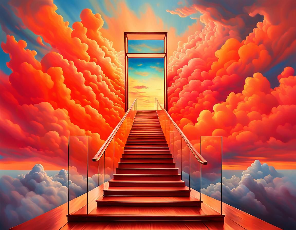 surreal art of stairway