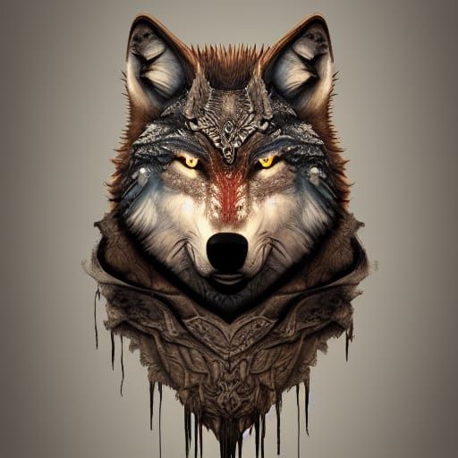 Fantastical Wolf-Headed People in Detailed Digital Art