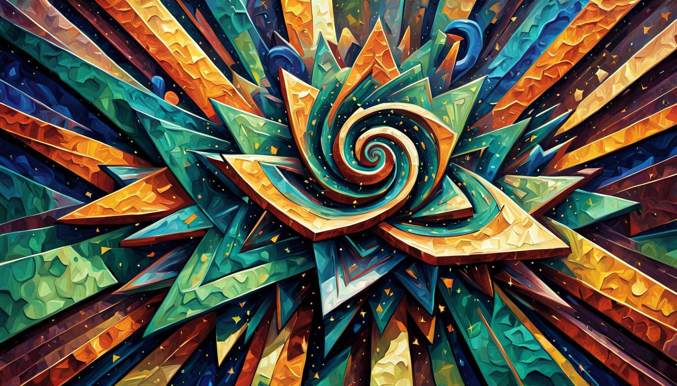 Iridescent Stars Swirl in a Maximalist Astralscape