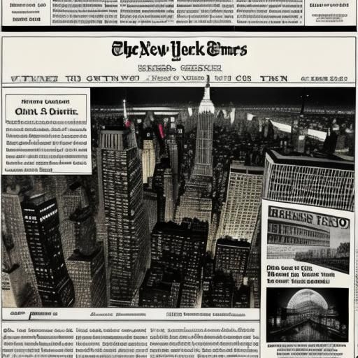 Vintage Style New York Times Newspaper