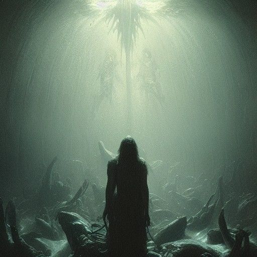 Eater of Worlds: Horror Portrait in Gothic Style