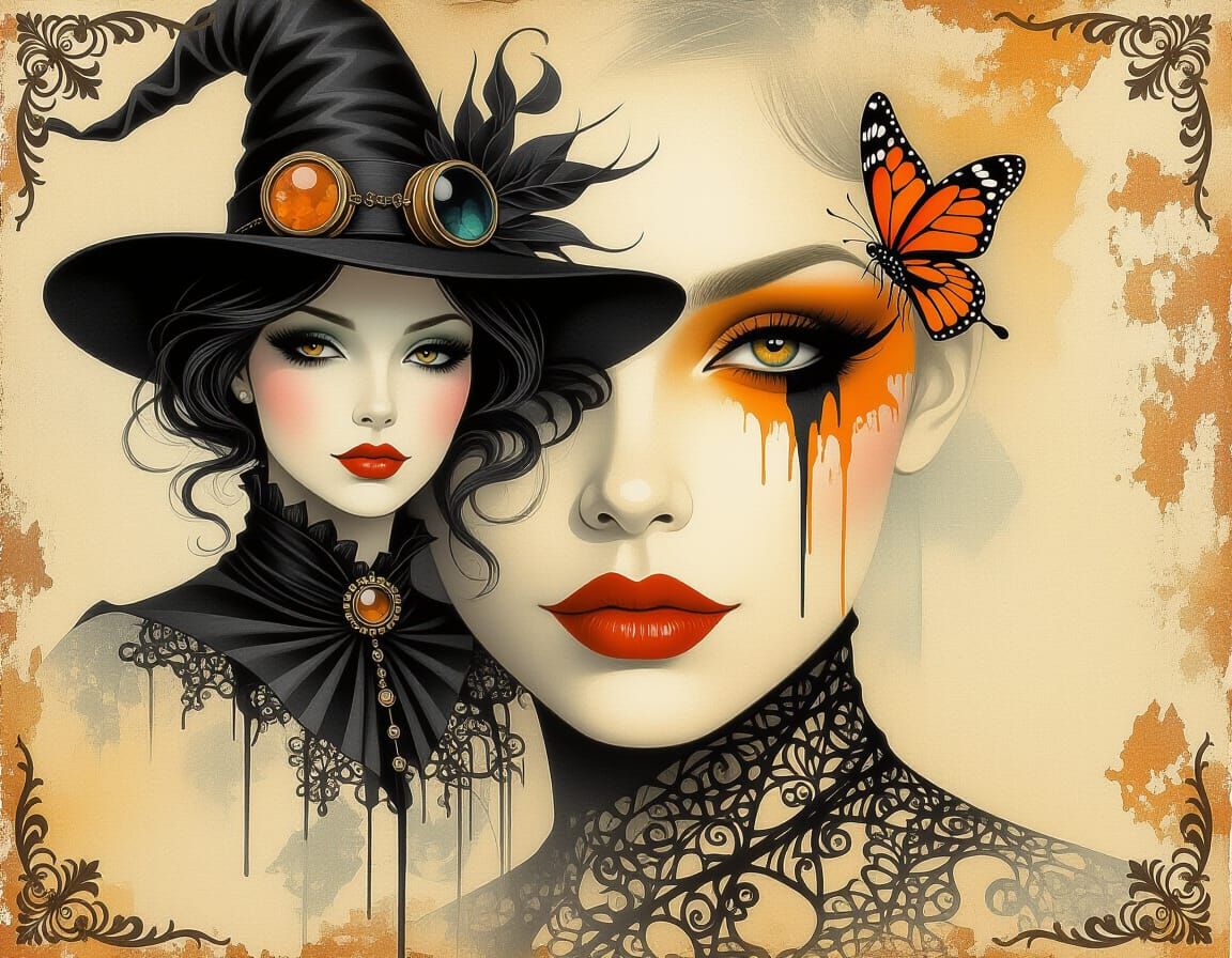 Steampunk Shabby Chic Witch