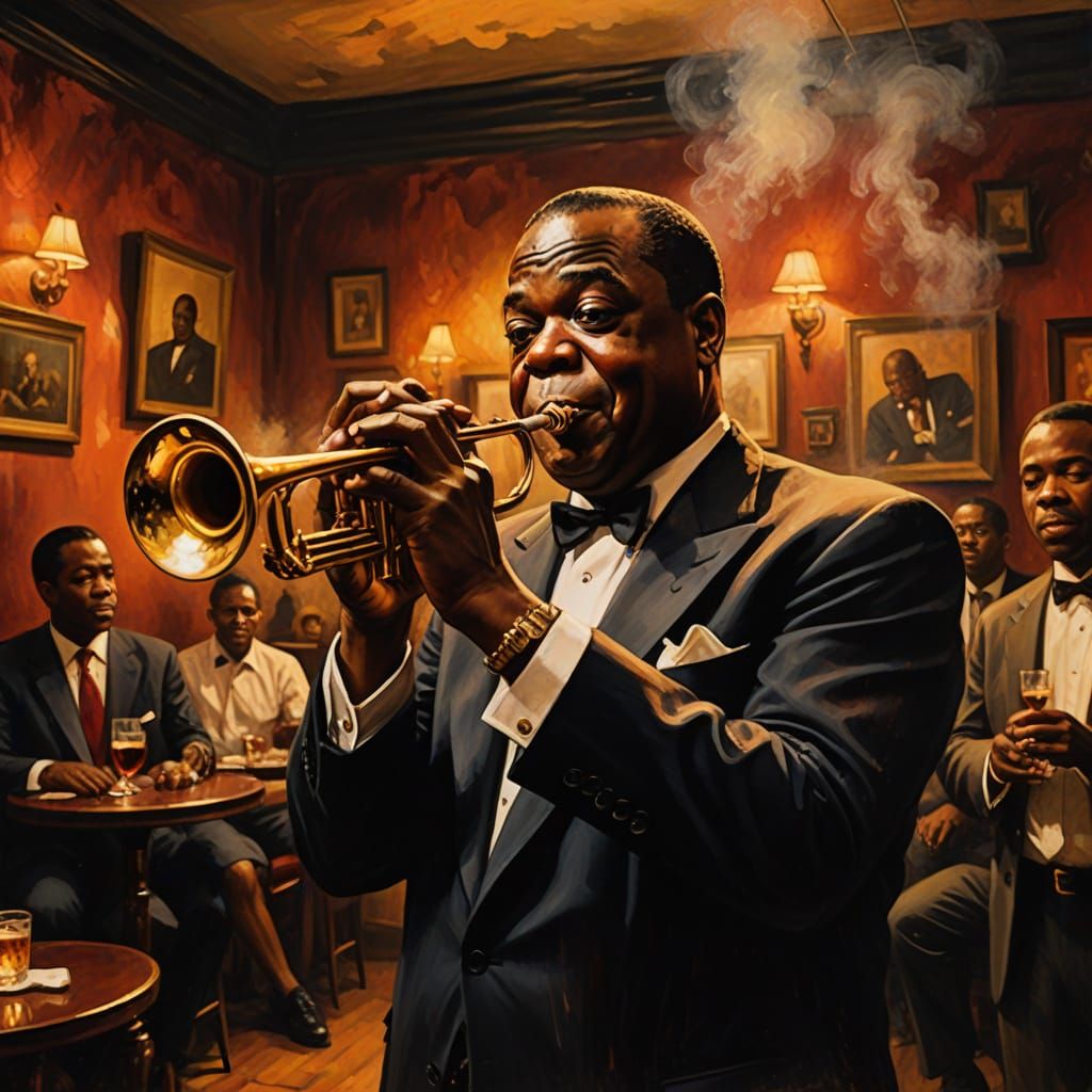 Satchmo in Smoky New Orleans Jazz Club