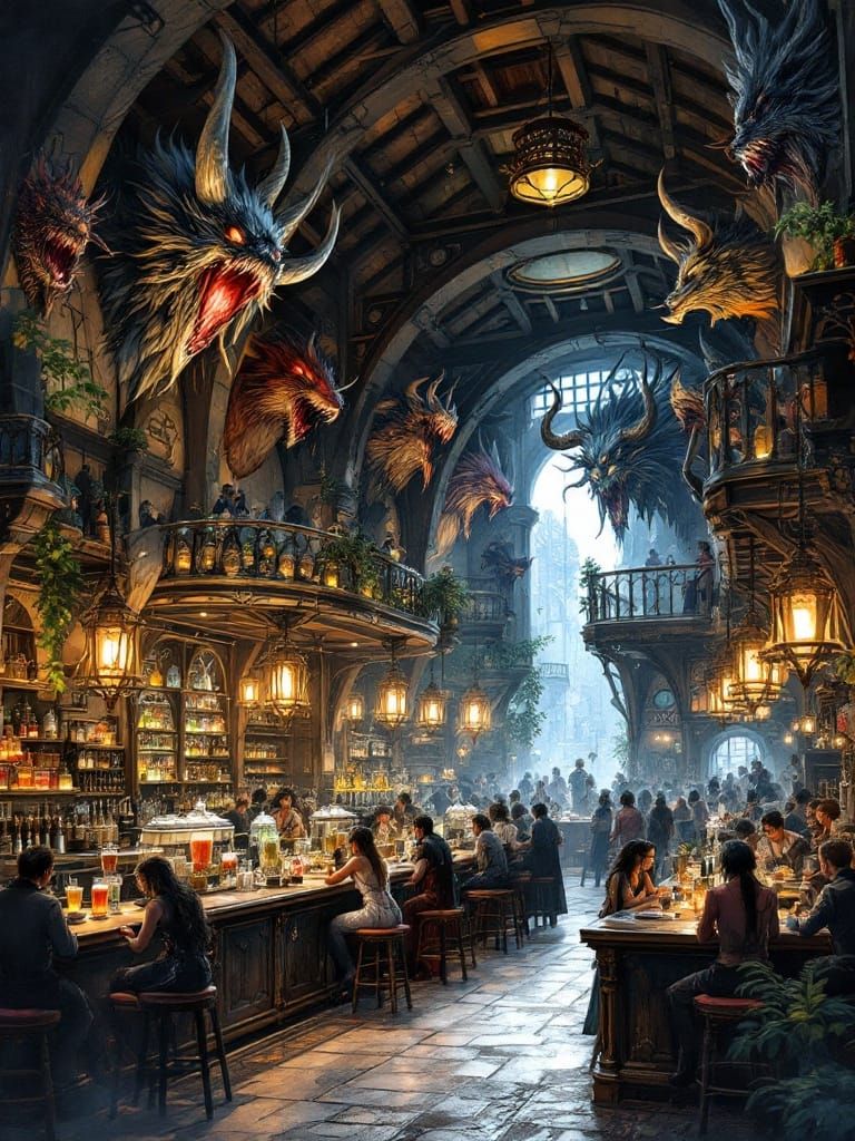 Fantasy Tavern in Deep, Rich Colors