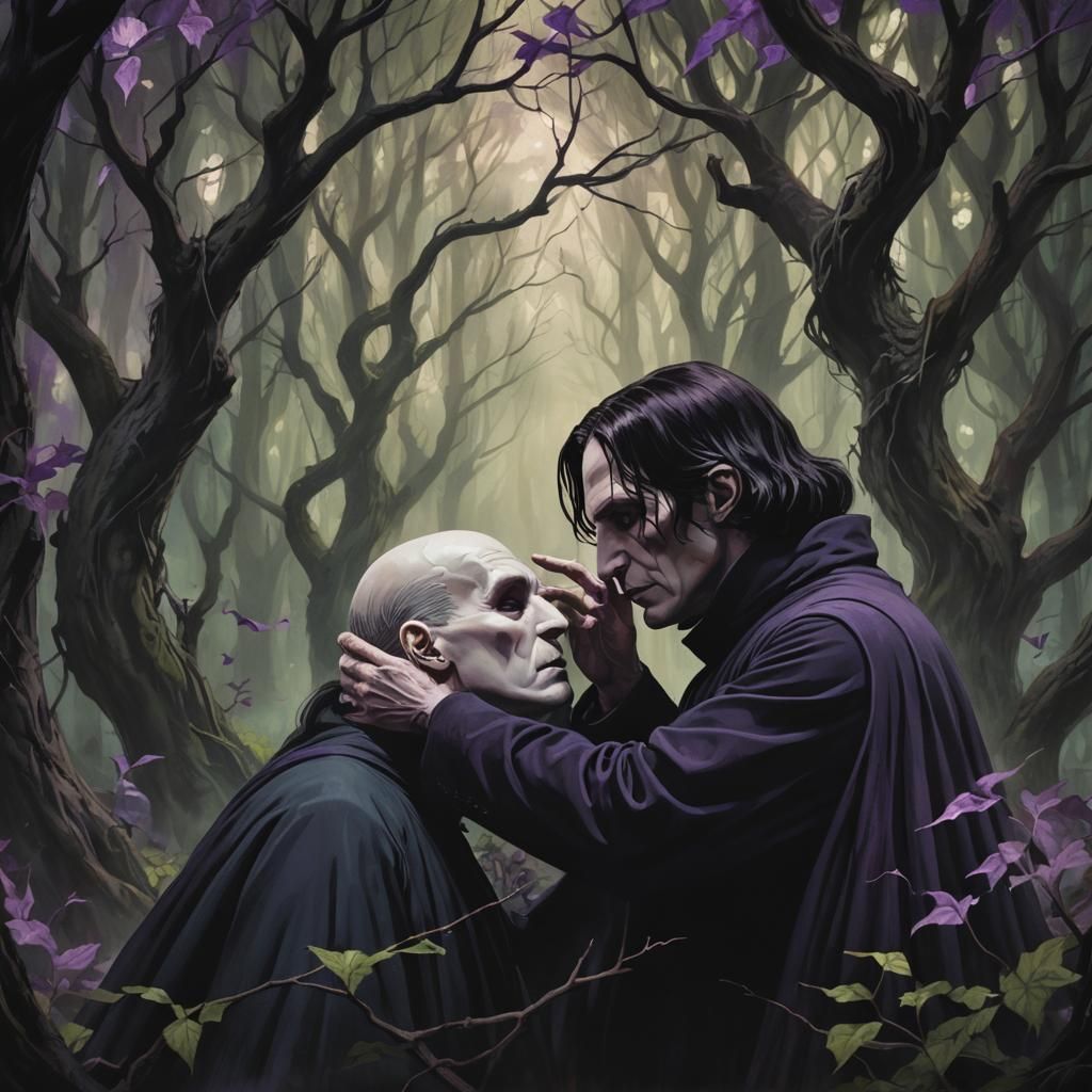 Mystical Forest: Voldemort and Snape Embrace
