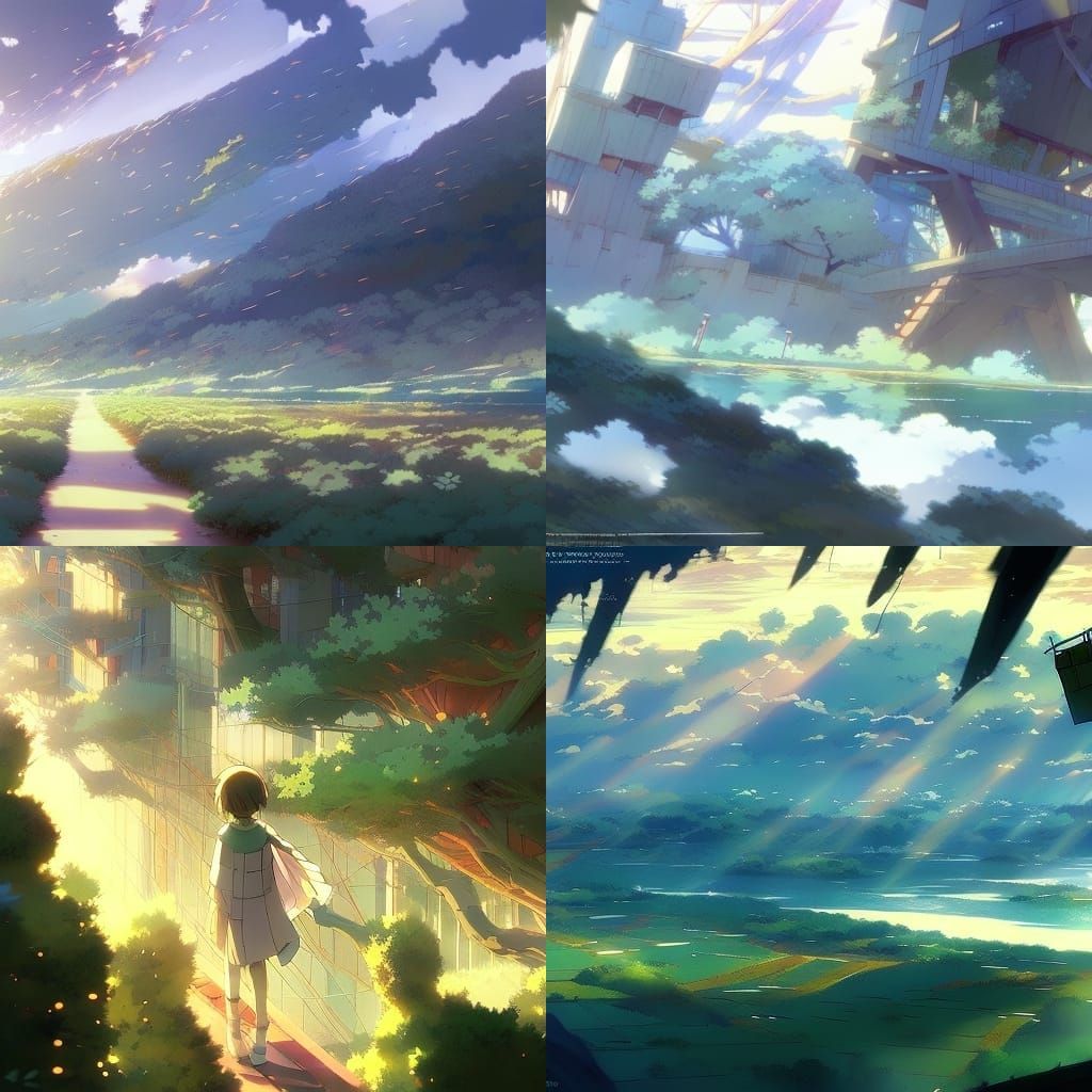 Action Anime Key Visual in Studio Ghibli Style