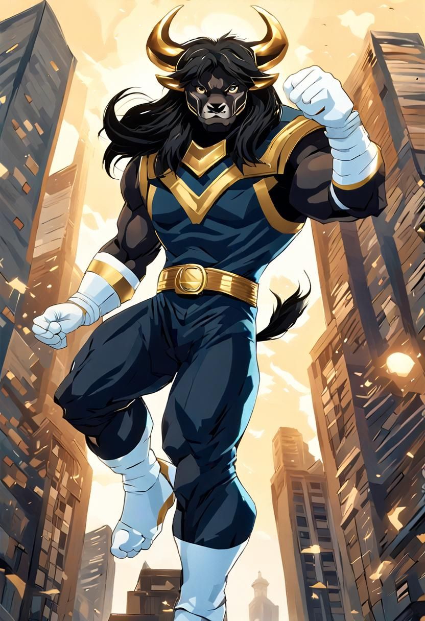 Muscular Buffalo Kaiju Ready to Fight