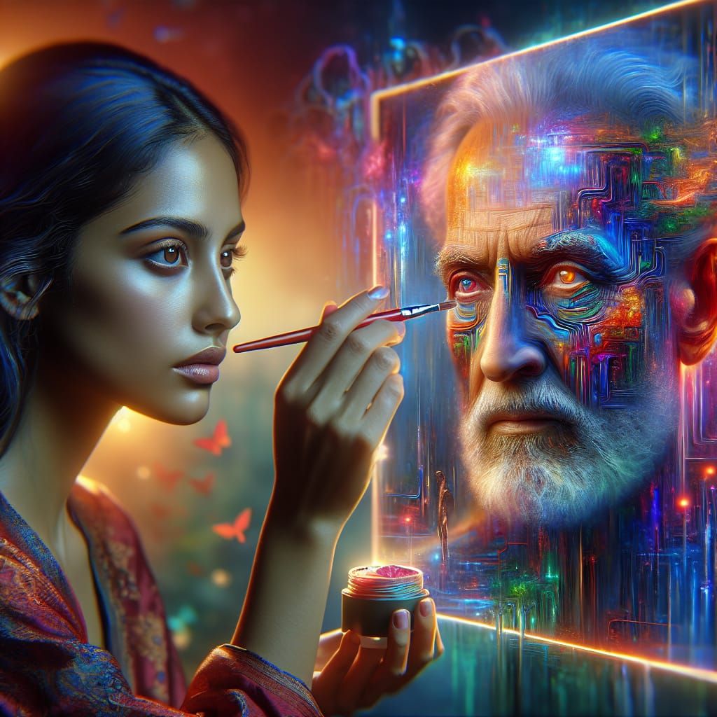 AI Portrait: South Asian Woman Creates Middle Eastern Man