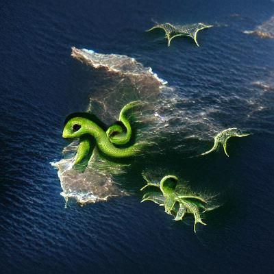Mythical Hydra Rendered by AI