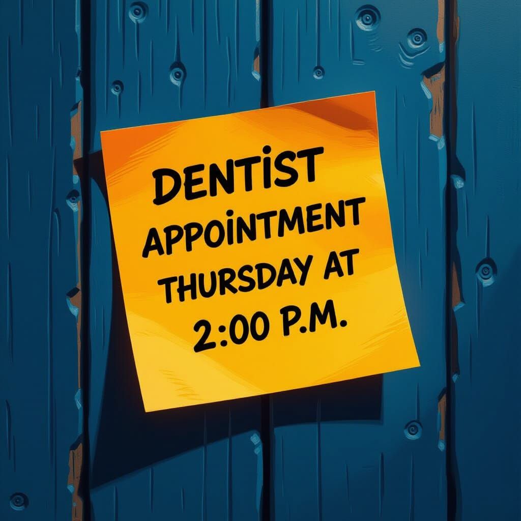 Dentist Appointment Reminder as Matte Painting
