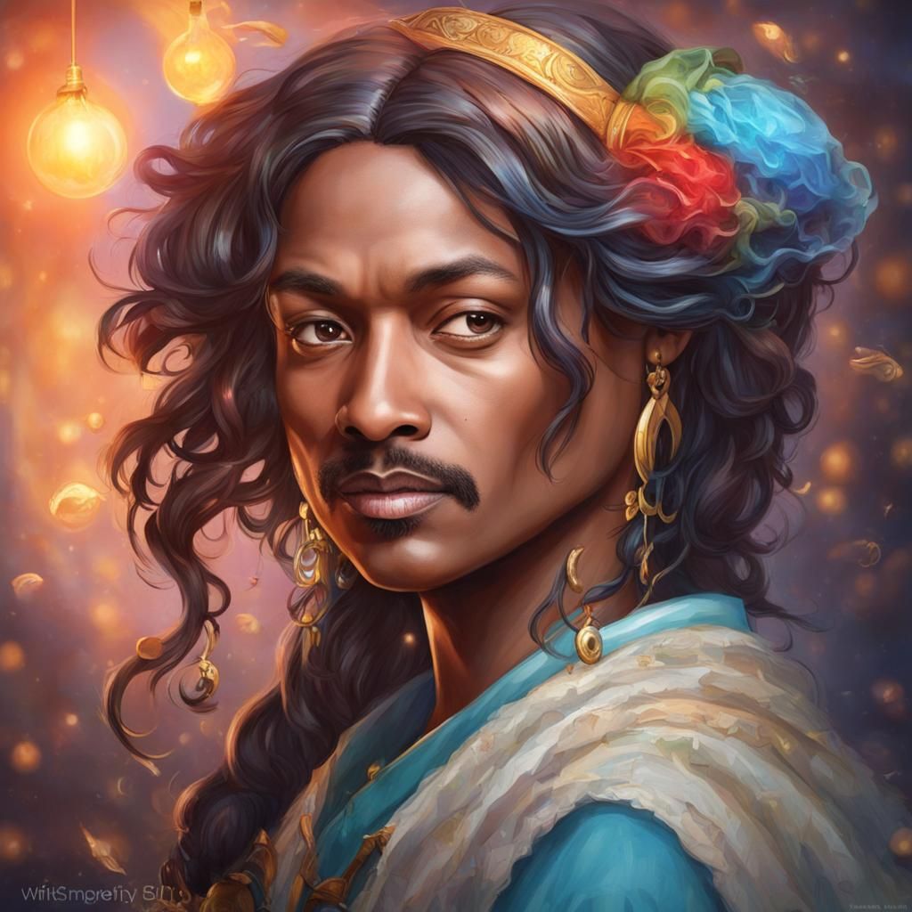 Snoop Dogg as a Lamp Genie