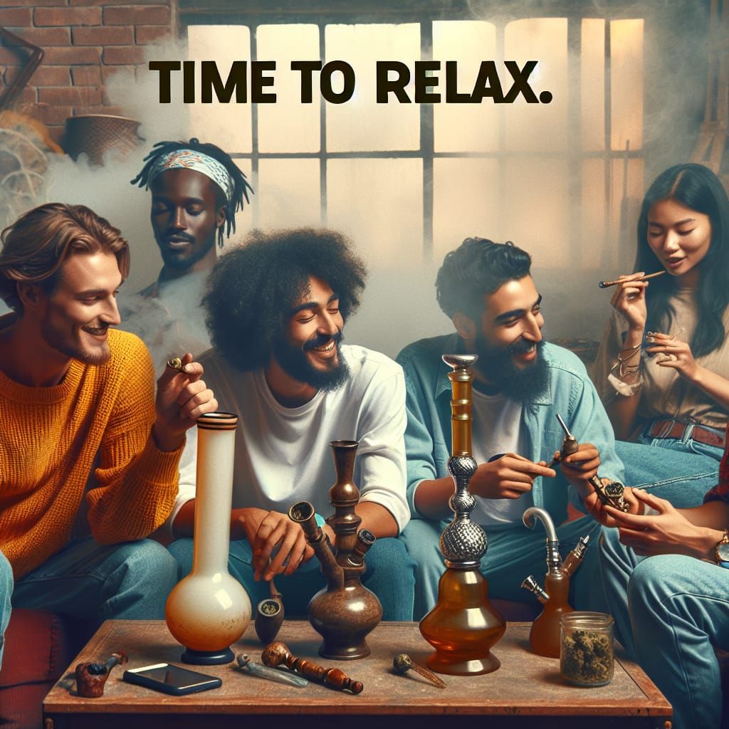 Friends Relaxing Together in Bohemian Room