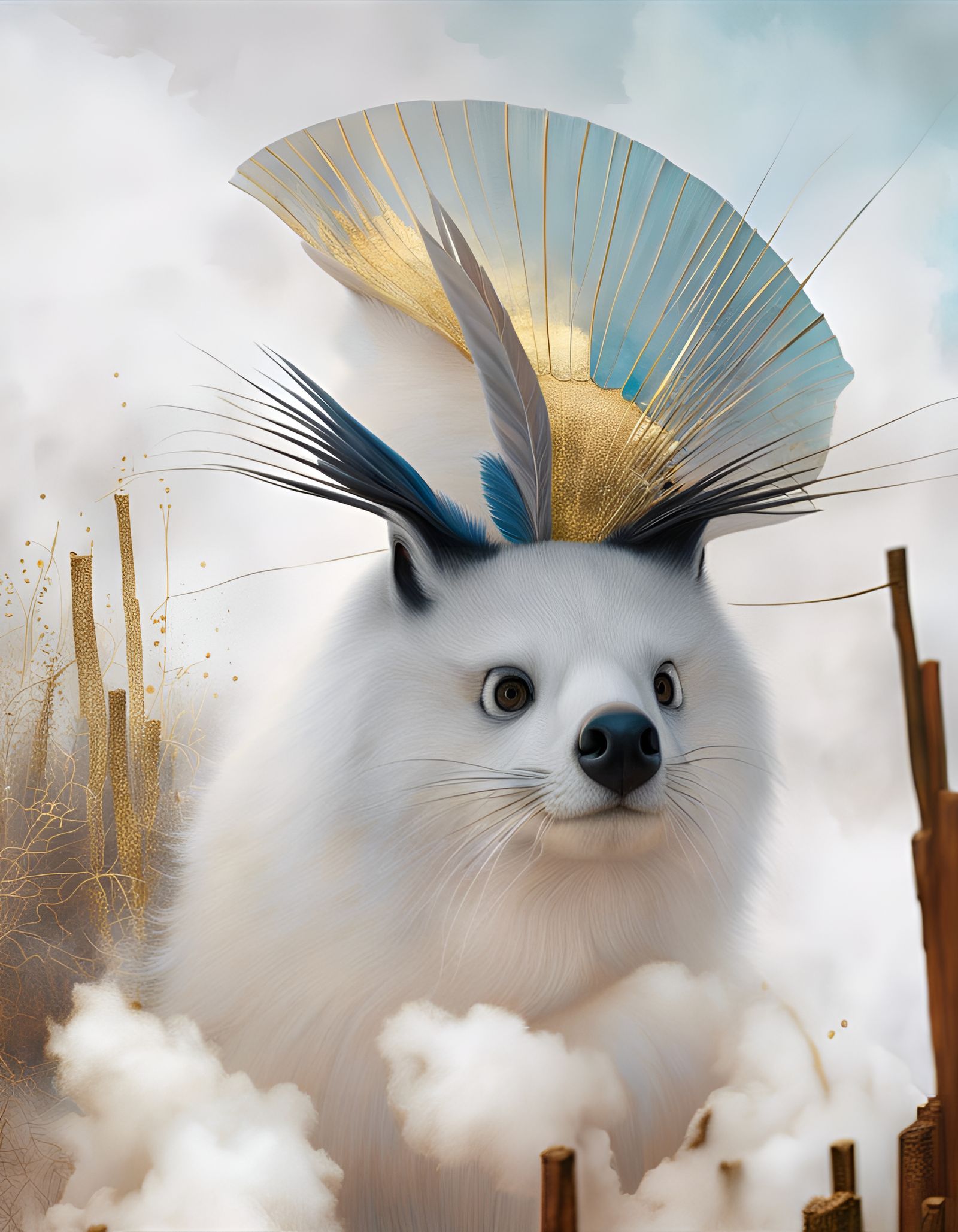 Abstract Gold Blending in Detailed Matte Painting