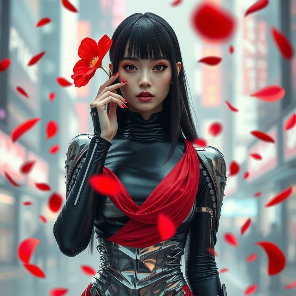 Cyberpunk Goddess in Sydney Urban Landscape