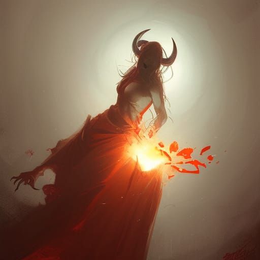 Sinister Devil Rose, Greg Rutkowski Style