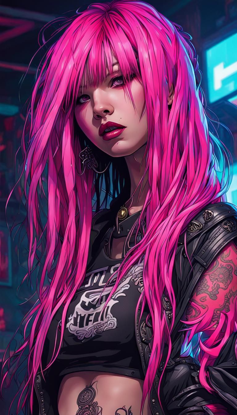 Neon Punk Elegance.