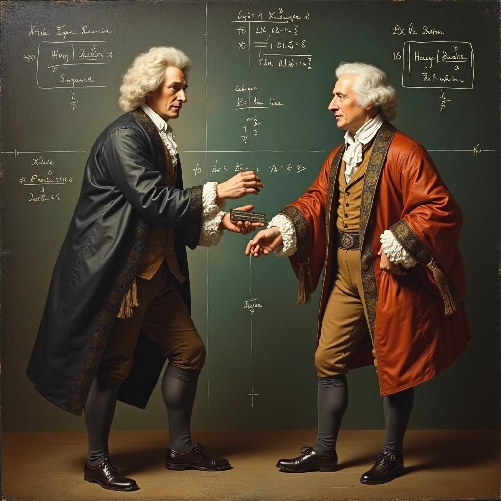 Newton and Leibniz Debate Calculus Concepts