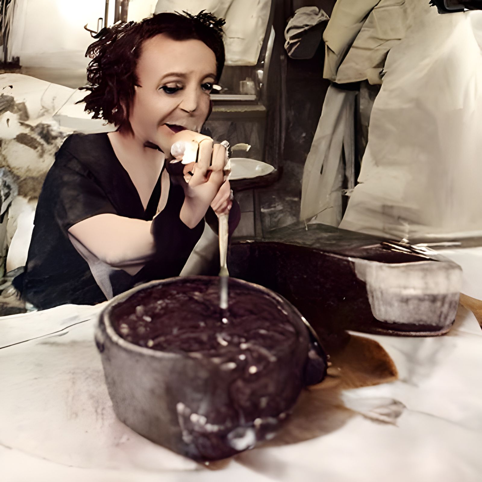Edith Piaf Makes Pudding: Hyperrealistic 1900s Photo
