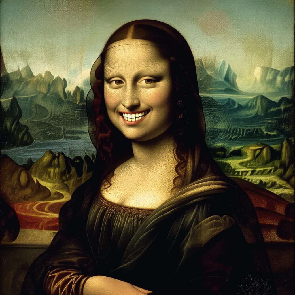 Mona Lisa With Wonky Teeth