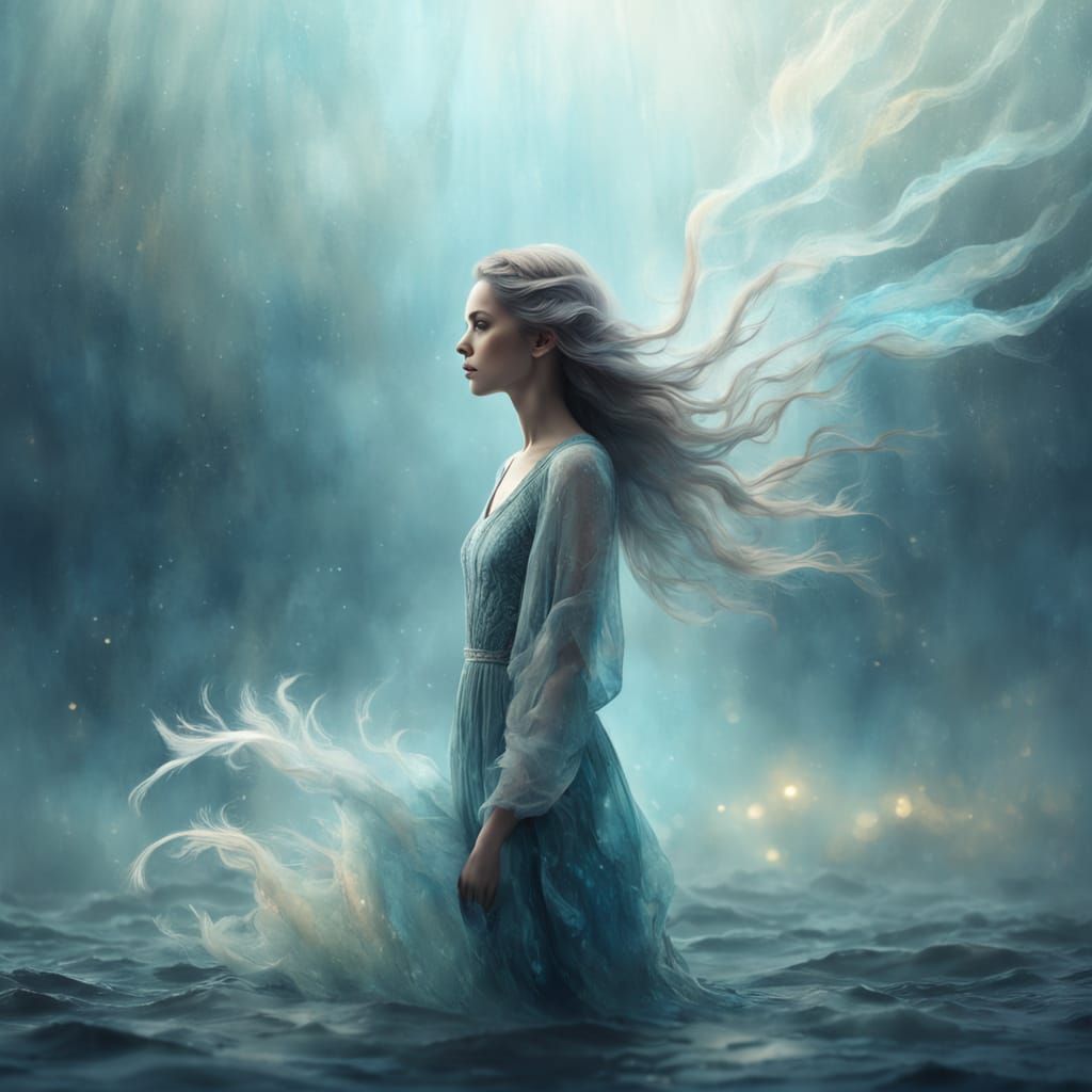 Ethereal Moonlit Goddess of the Ocean