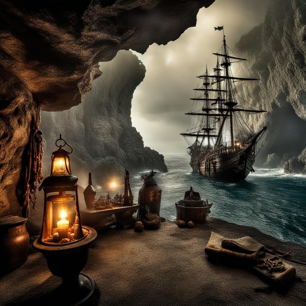 Pirate Lair of Captain Jack Sparrow in Cave