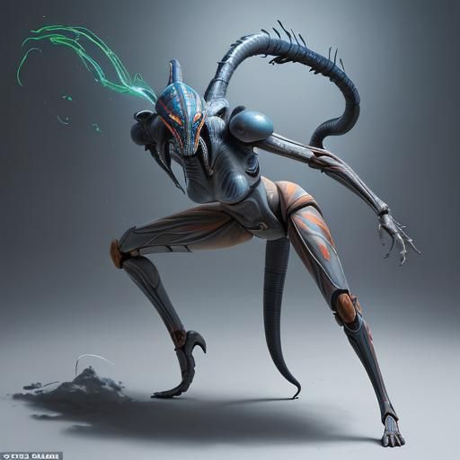 Ahsoka as Xenomorph: Hyperrealistic Alien Hybrid