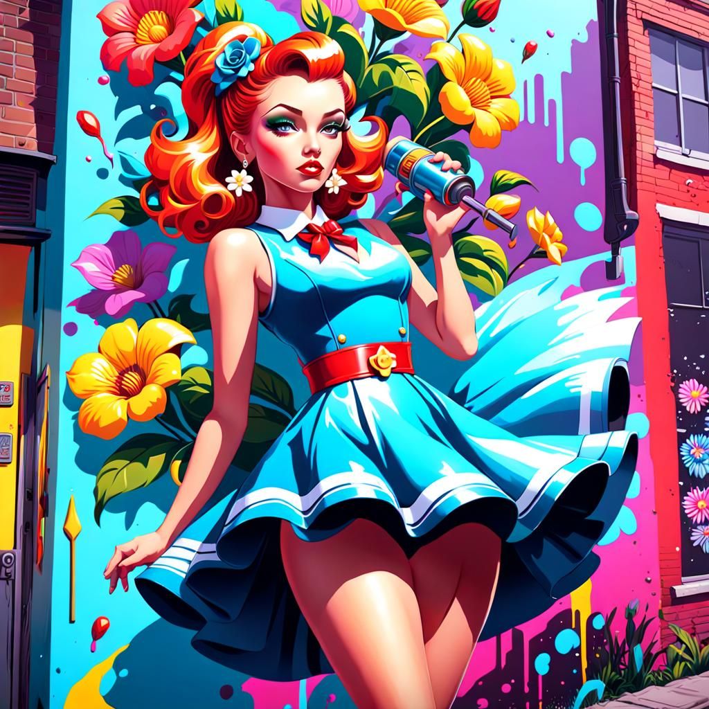 Flower Siren (Graffiti/Splash/Street Art)