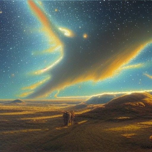 A Million Stars: Oil Painting Celestial View