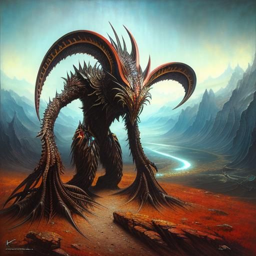 Epic Creature in Surrealist Style