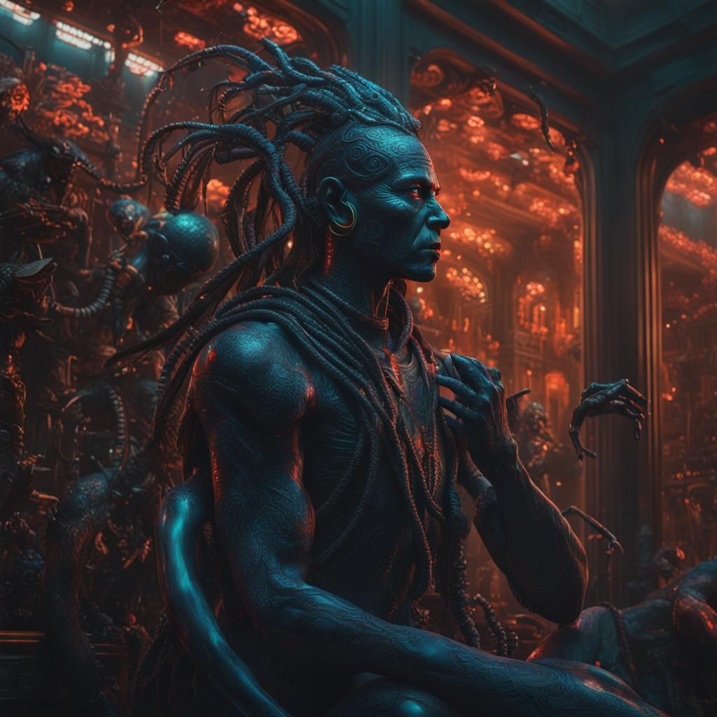 Kinky Avatar in Synthwave Neon Retro Style