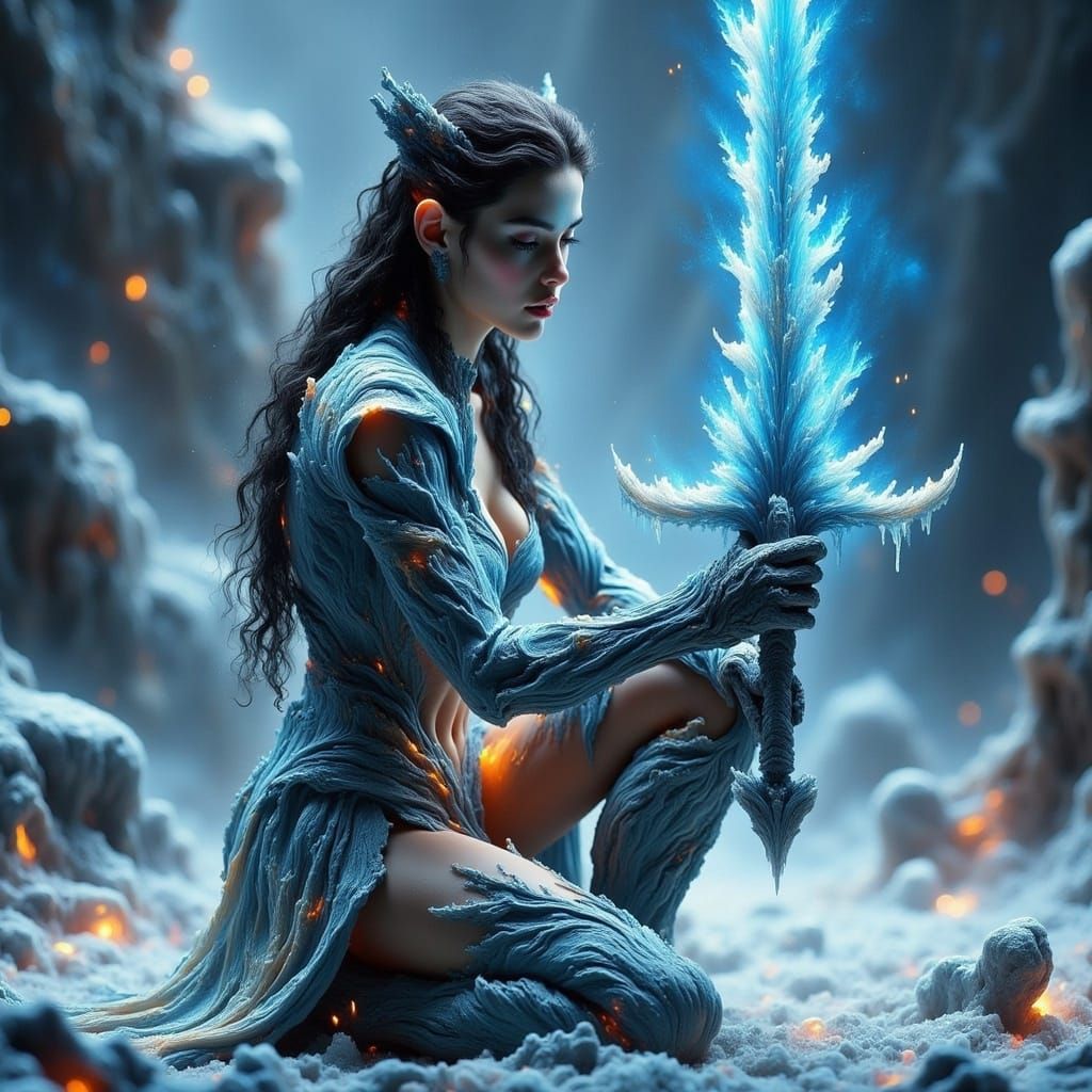 Jessica Biel as a Fierce Elven Ice Warrior