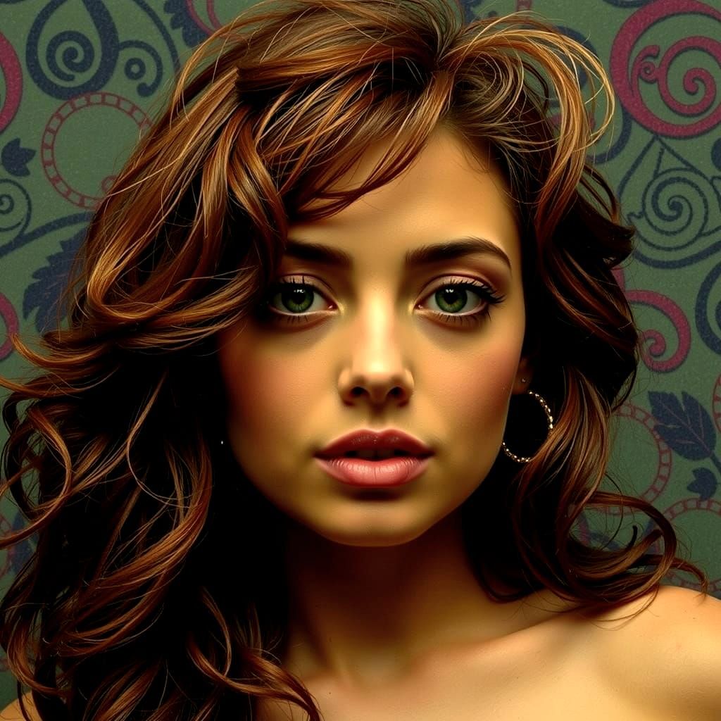 Abstract Swirls of Red Hues