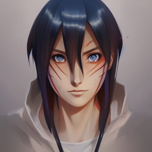 Detailed Naruto Portrait in Anime Style