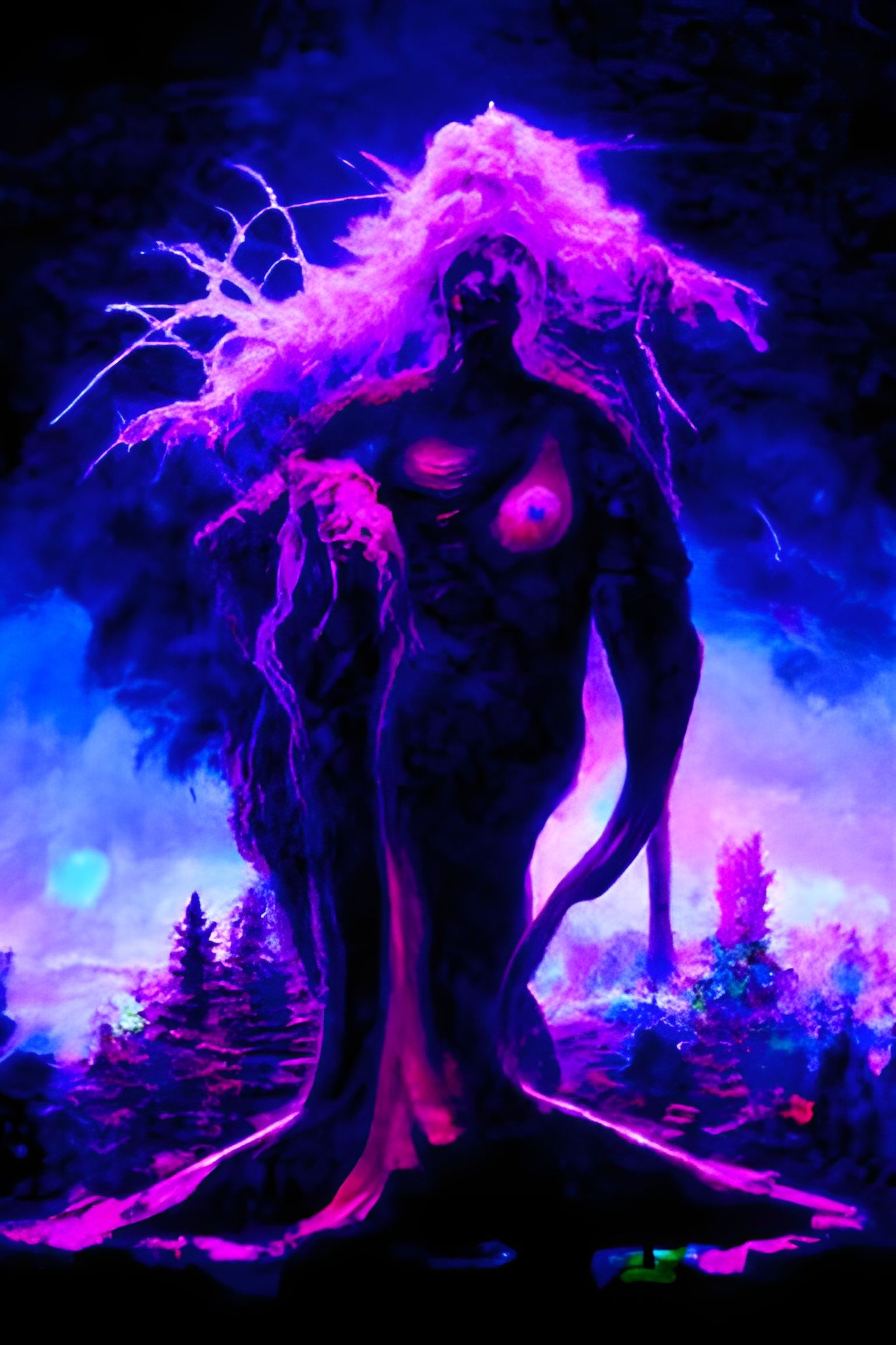 Ethereal Mother Nature in Sinister Fantasy Style