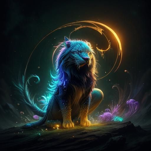 Majestic Blue Dragon on Misty Mountain